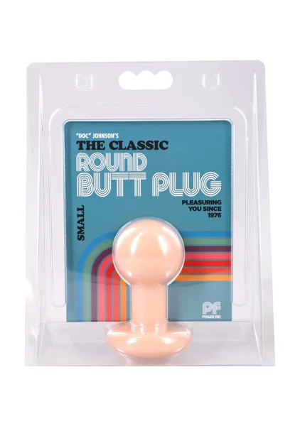 Round Butt Plug Large - Flesh — image 8 of 13