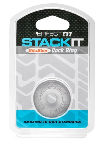 Perfect Fit Stackit Cock Ring - Clear — image 6 of 6