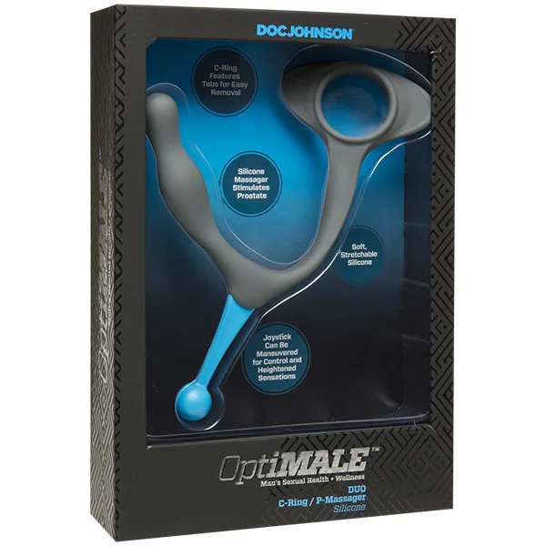 OptiMale DUO C-Ring & P-Massager Slate — image 8 of 8