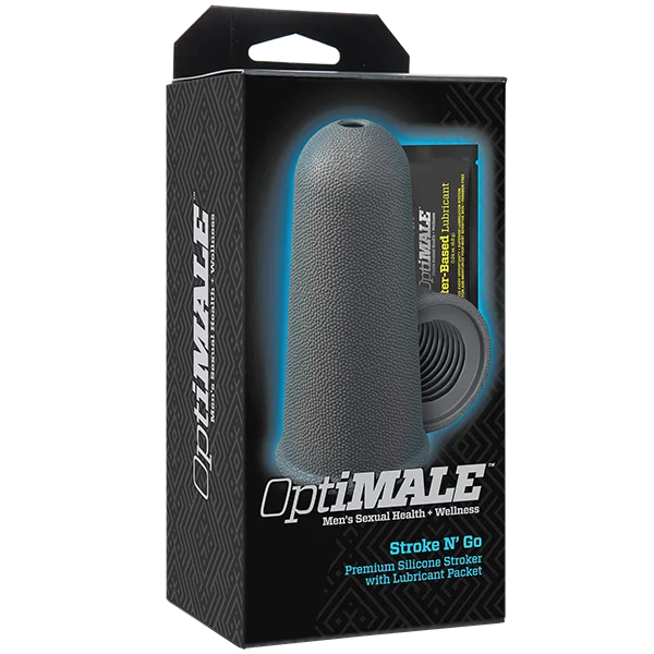 OptiMale Stroke N' Go Sili Stroker Slate — image 16 of 16