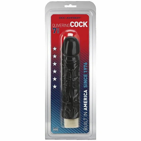 Quivering 8 inch Cock Vibe - Black — image 14 of 14