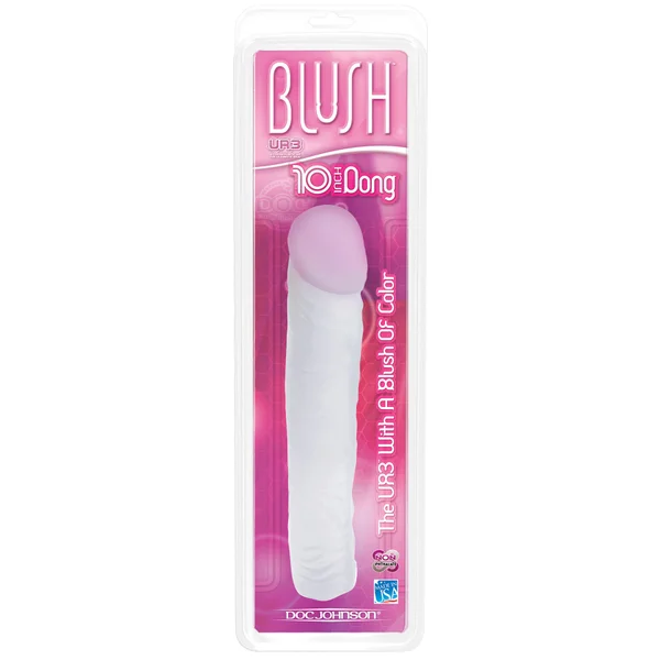Blush 10 inch Ultraskyn UR3 Dong w/Berry Head — image 8 of 11