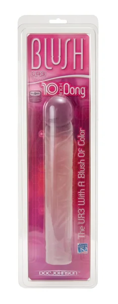 Blush 10 inch Ultraskyn UR3 Dong w/Berry Head — image 10 of 11