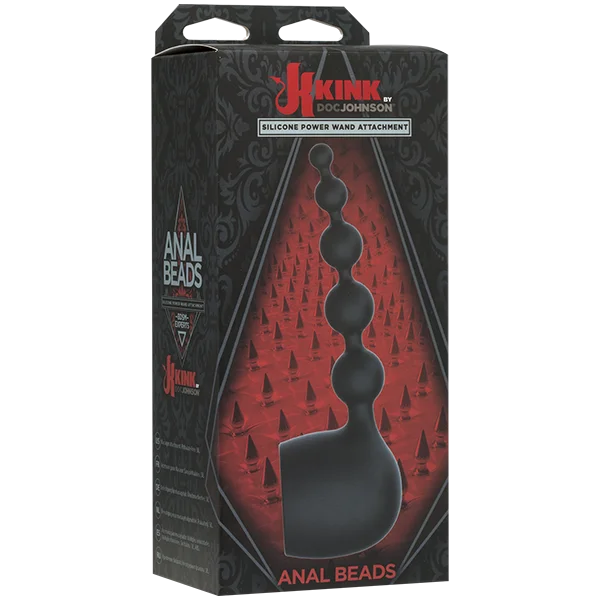 Kink Silicone Wand Anal Beads Attch. - Black — image 8 of 8