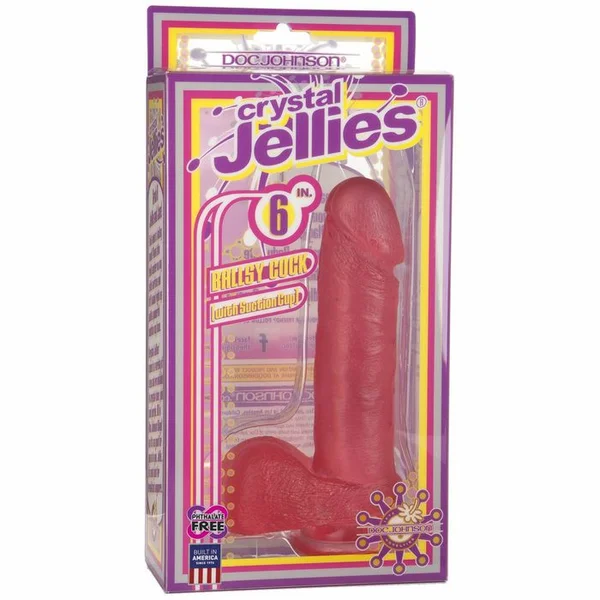 Crystal Jellies 6 inch Ballsy Cock - Pink — image 7 of 7