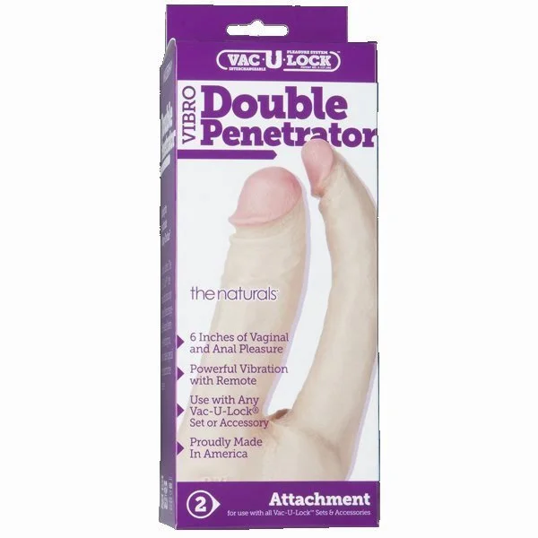 Vac-U-Lock Double Penetrator Vibro Natural White — image 6 of 8