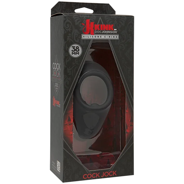 Kink Cock Jock Silicone Cock Ring - Black — image 16 of 16