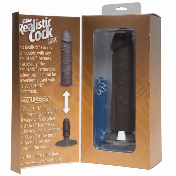 Realistic Cock Ultraskyn UR3 8 inch with out Balls Black — image 7 of 7