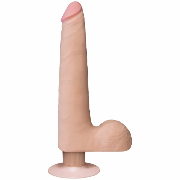 Realistic Cock Vib 9 inch Slim with Balls White — image 8 of 11