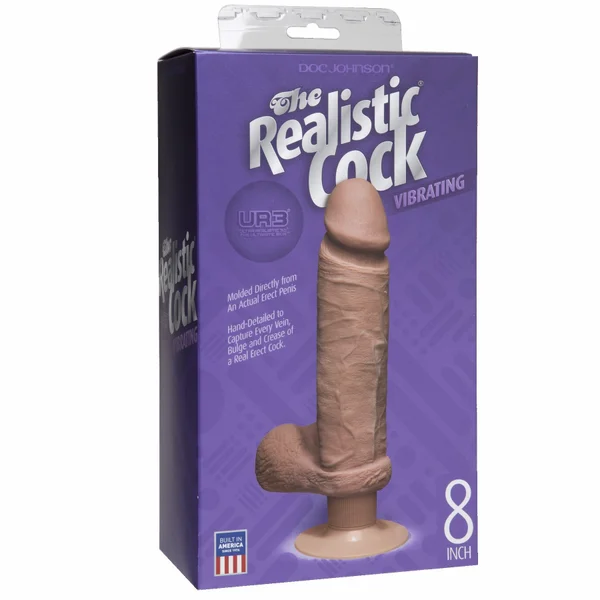 Realistic Cock - UR3 Ultraskyn Vibrating 8 inch Brown — image 25 of 25