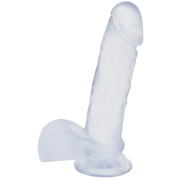 Crystal Jellies Ballsy Cock w/Cup Clear 6 inch — image 9 of 10