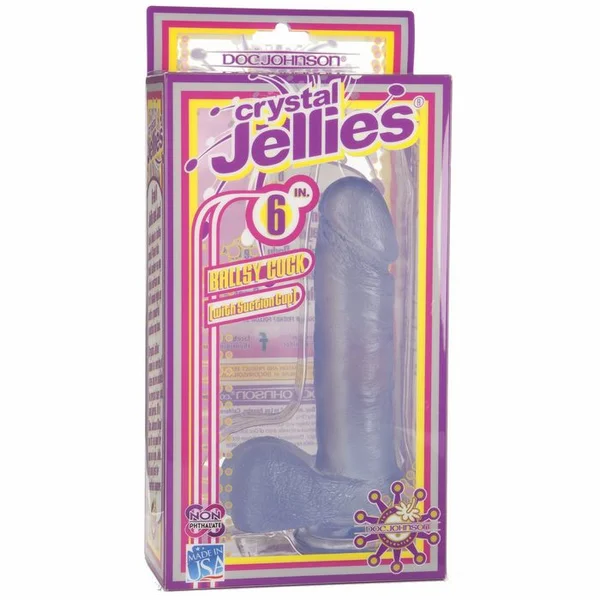 Crystal Jellies Ballsy Cock w/Cup Clear 6 inch — image 10 of 10