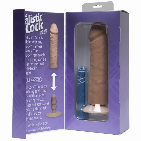 Realistic Cock Ultraskyn UR3 8 inch with out Balls Brown — image 7 of 7