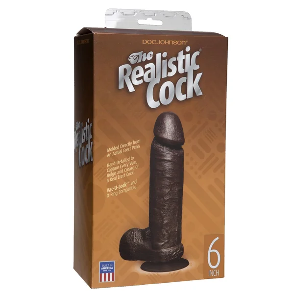 Realistic Cock 6 inch Black — image 24 of 24