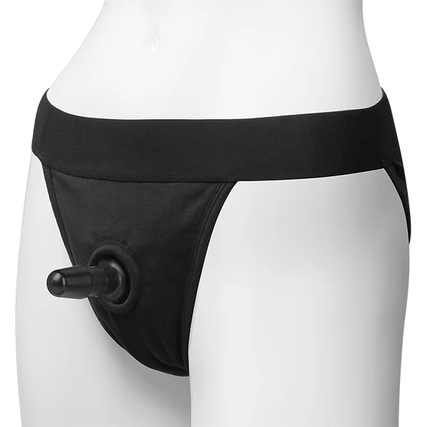 Vac-U-Lock Panty Harness w/Plug Full Back S/M - Black — image 14 of 16