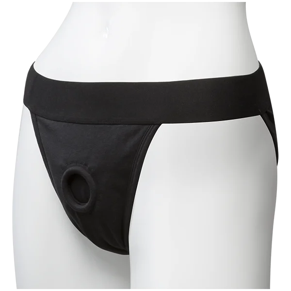 Vac-U-Lock Panty Harness w/Plug Full Back S/M - Black — image 15 of 16