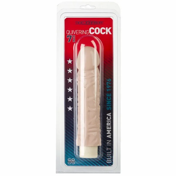 Quivering 8 inch Cock Vibe - White — image 4 of 4