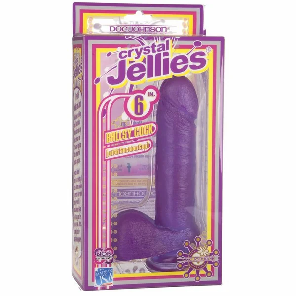Crystal Jellies 6 inch Ballsy Cock - Purple — image 4 of 4