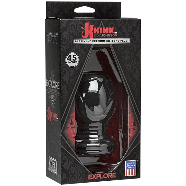 Kink Wet Works Explore Platinum Premium Silicone Plug 4.5 inch Black — image 11 of 11
