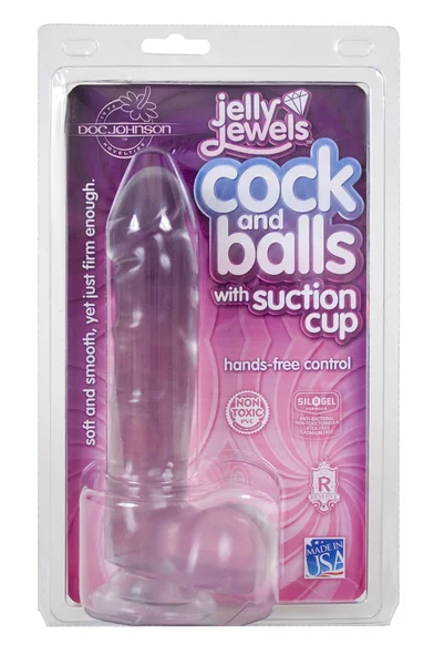 Jelly Jewel Cock & Balls with Suction Cup - Diamond — image 5 of 6