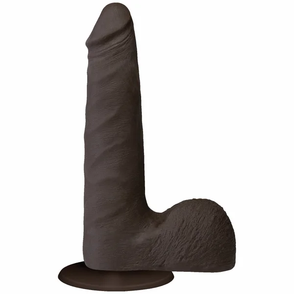 Realistic Cock Ultraskyn UR3 7 inch Slim with Balls Black — image 8 of 11