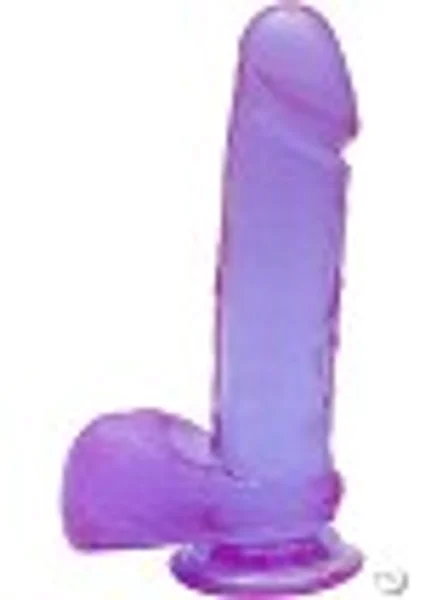 Crystal Jellies 8 inch Ballsy Cock - Purple — image 5 of 6