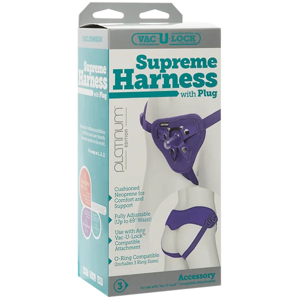 Vac-U-Lock - Supreme Harness with Plug Purp — image 12 of 12