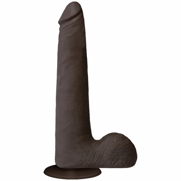 Realistic Cock Ultraskyn UR3 9 inch Slim with Balls Black — image 8 of 11
