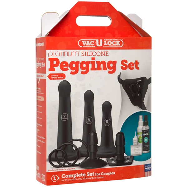 Vac-U-Lock Silicone Pegging Set - Black — image 2 of 2
