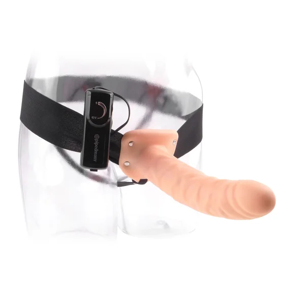 Pipe Dreams Fetish Fantasy Series  8" Vibrating Hollow Strap-On — image 12 of 14