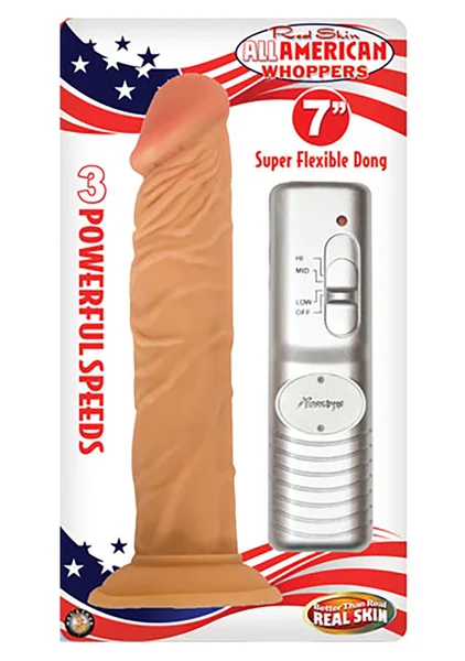 All American Whopper 7in Vibrating Dong — image 8 of 8
