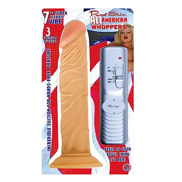 All American Whopper 7in Vibrating Dong — image 4 of 8