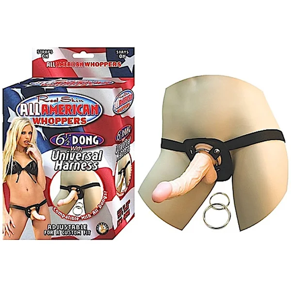 All American Whopper 6.5in Dong with Harness — image 10 of 10