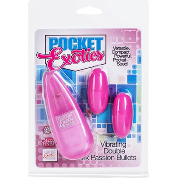 California Exotic Pocket Exotics Vibrating Double Pink Passion Bullets — image 4 of 4