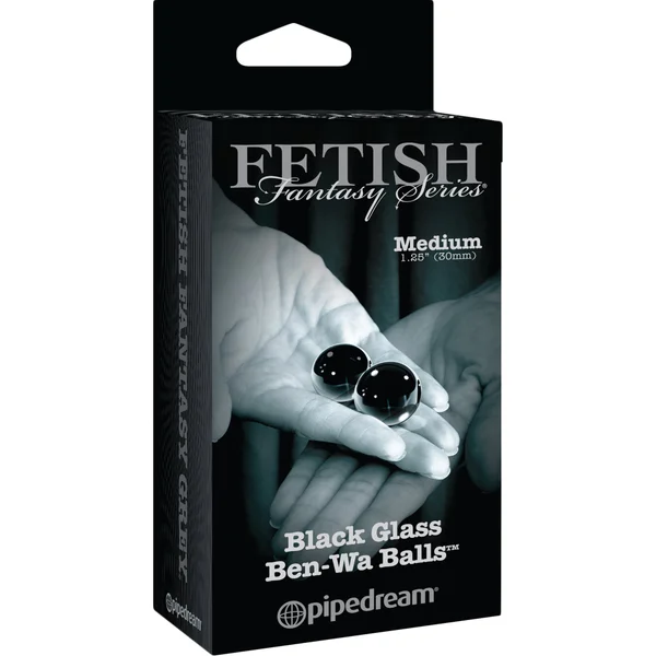 Pipe Dreams Fetish Fantasy Series Limited Edition Medium Black Glass Ben-Wa Balls — image 5 of 6