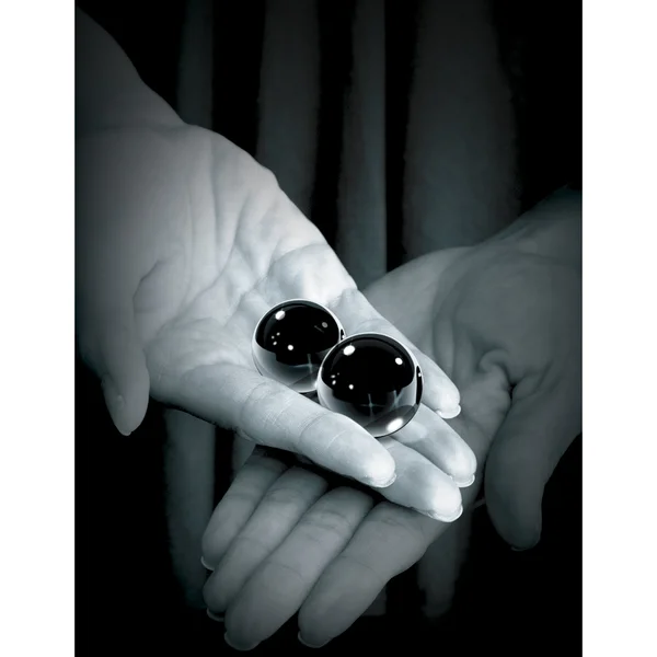 Pipe Dreams Fetish Fantasy Series Limited Edition Medium Black Glass Ben-Wa Balls — image 6 of 6