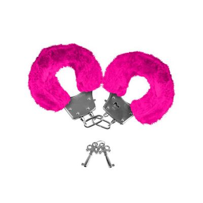 Neon Luv Touch Neon Furry Cuffs Pink