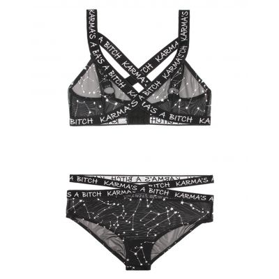 Vibes Karma s A Bitch Bralette and Panty Set