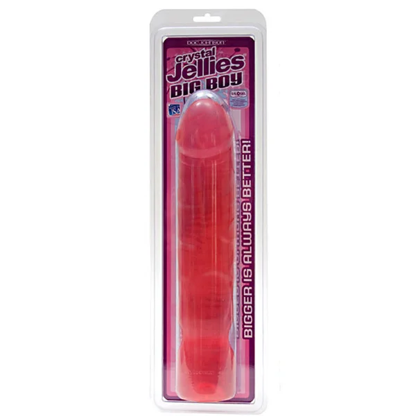 Doc Johnson Crystal Jellies Big Boy Pink 12in — image 4 of 4