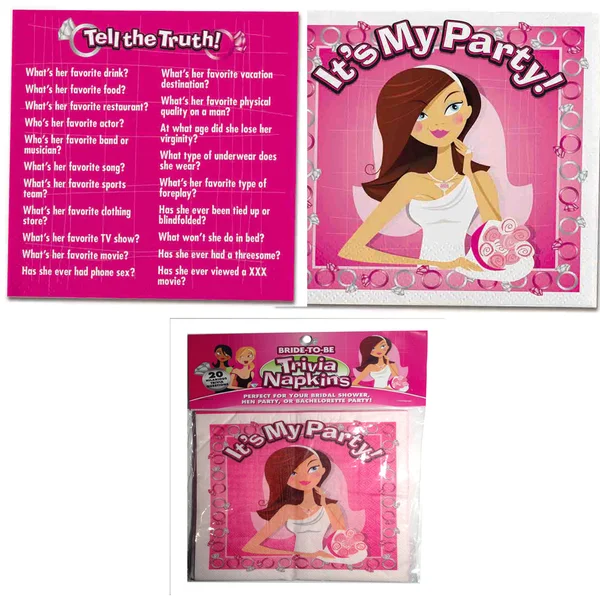 Bride To Be Trivia Napkins — image 3 of 3