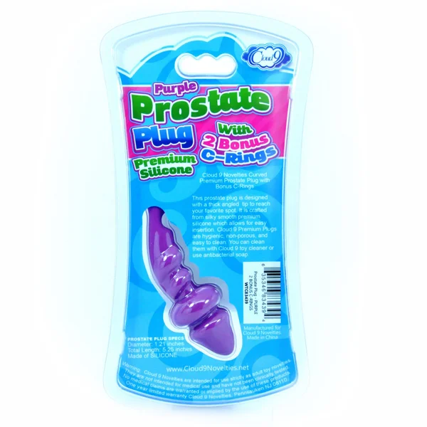 Cloud 9 - Curved Prostate Plug with Bonus C Rings — image 8 of 8