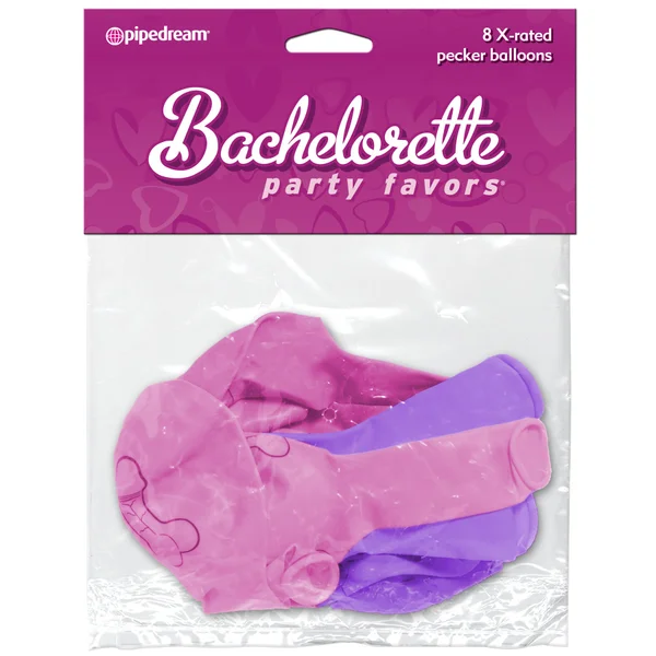 Pipe Dreams Bachelorette Party Favors X-Rated Pecker Balloons PINK & PURPLE 8 pcs. — image 3 of 3