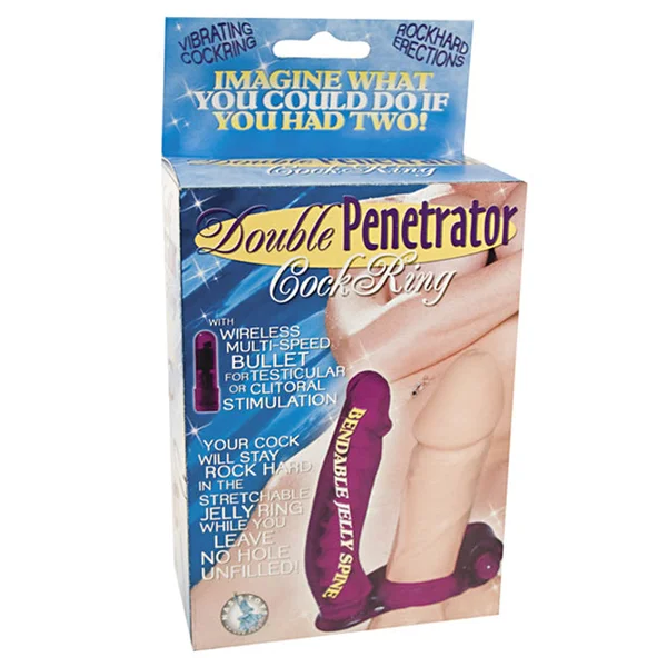 Double Penetrator Cockring (Purple) — image 2 of 2