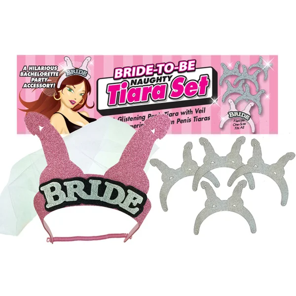 Bride-To-Be Naughty Bridal Tiara Set — image 2 of 2
