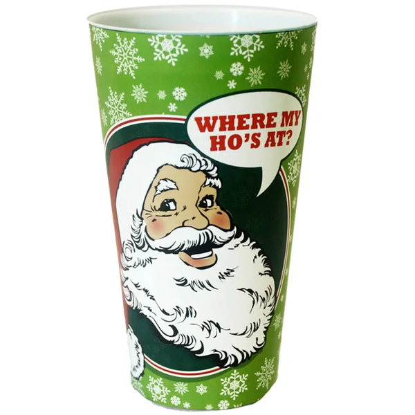 Wheres My Hos At Christmas Plastic Cup — image 2 of 2