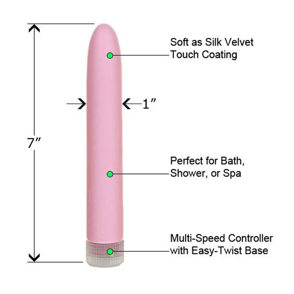 Doc Johnson Velvet Touch Vibe 7 inch (Pink) — image 5 of 6