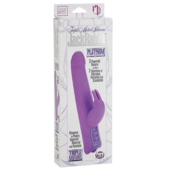 California Exotic Triple Motor Silicone Jack Rabbit - Purple — image 4 of 4