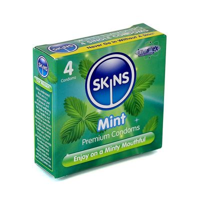 Skins Mint Flavoured Condoms 4 Pack