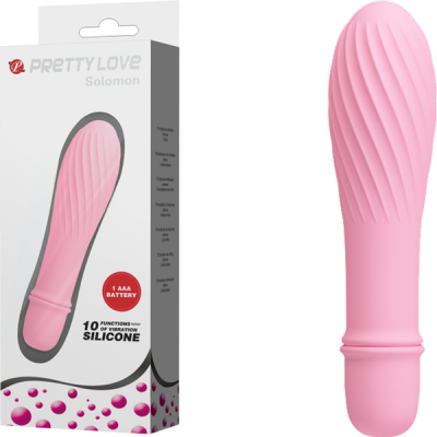 Pretty Love Solomon Silicone 10 function Vibrator Light Pink