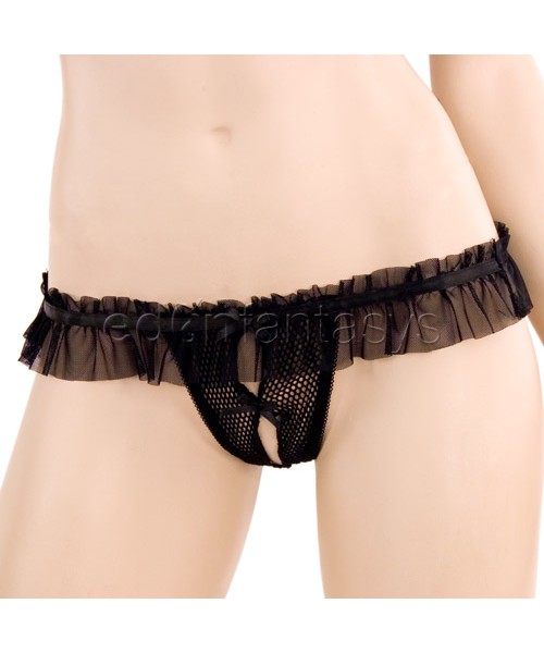 Mesh cami top with g-string